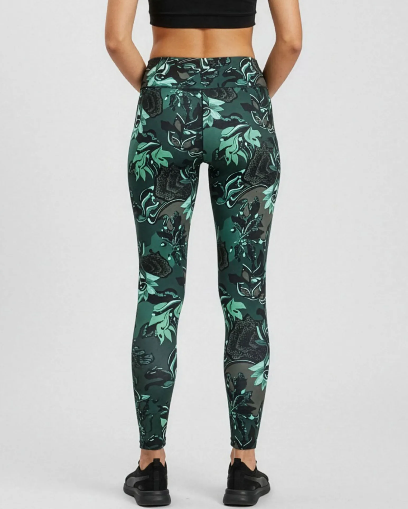 LEGGINGS FLOWER AOP TIGHTS GREEN