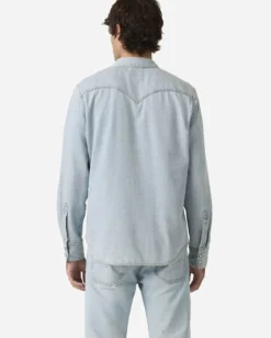 LEVI'S - CAMICIA MANICA LUNGA BARSTOW WESTERN DENIM CHIARO DA UOMO, 85744_0118