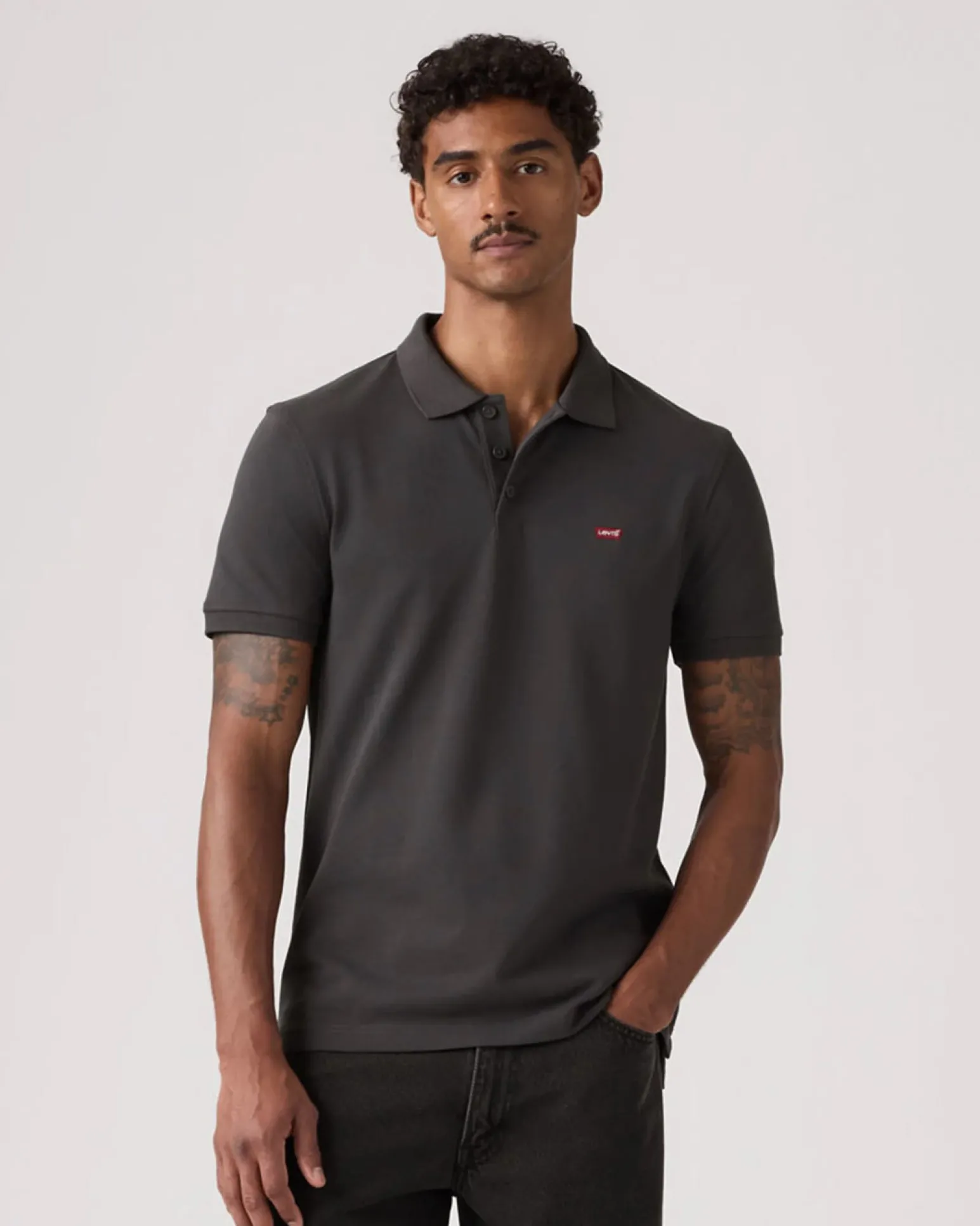 LEVI'S - POLO MEZZA MANICA LM RT KNIT GRIGIA DA UOMO, 35883_0352