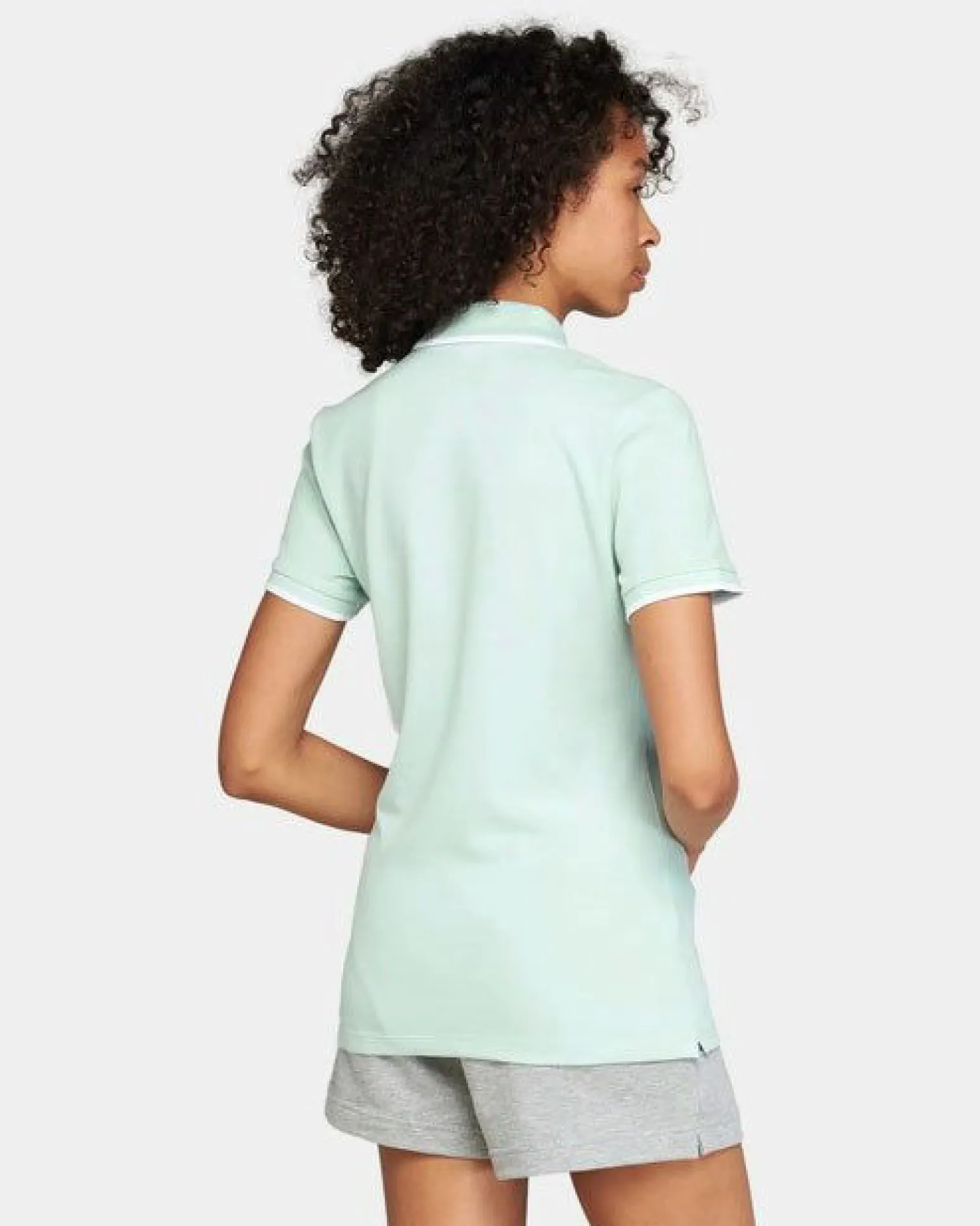 LOTTO - POLO MEZZA MANICA DONNA CLASSICA STC PQ VERDE ACQUA ON RIGHINO BIANCO - 213501/BXW