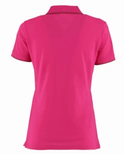 LOTTO - POLO  MEZZA MANICA DONNA CLASSICA STC PQ FUXIA CON RIGHINO BORDEAUX - 213501/0NW