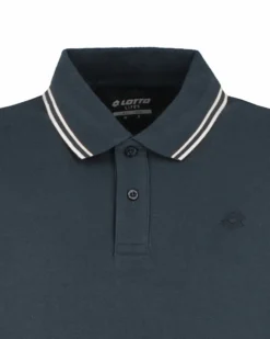 LOTTO - POLO MEZZA MANICA UOMO BLU CON RIGHINO BIANCO CLASSICA  - 219238/BXM
