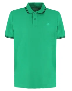 LOTTO - POLO MEZZA MANICA UOMO VERDE CHIARO CON RIGHINO NERO CLASSICA  - 219238/5PH