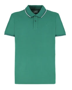 LOTTO - POLO MEZZA MANICA UOMO VERDE CON RIGHINO BIANCO E BLU CLASSICA  - 219238/1SU