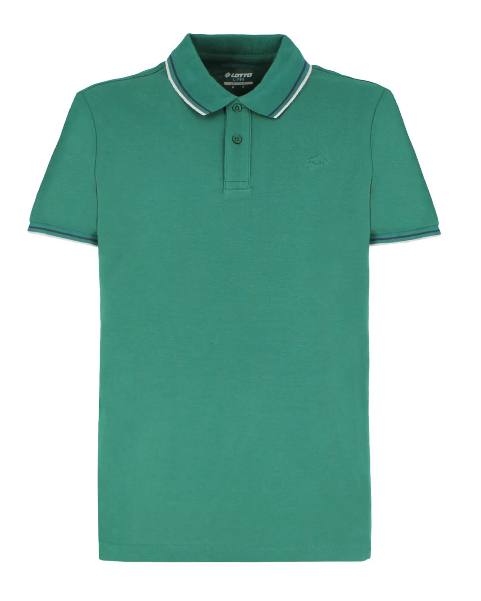 LOTTO - POLO MEZZA MANICA UOMO VERDE CON RIGHINO BIANCO E BLU CLASSICA - 219238/1SU