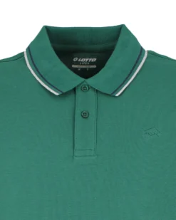 LOTTO - POLO MEZZA MANICA UOMO VERDE CON RIGHINO BIANCO E BLU CLASSICA - 219238/1SU