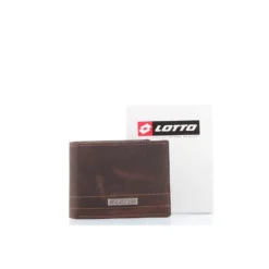 LOTTO - Portafoglio in VERA PELLE con doppio scomparto banconote e tasca portaspicci