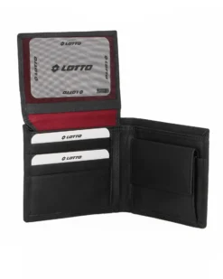 LOTTO - Portafoglio uomo nero in VERA PELLE