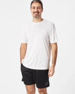 LOTTO - T SHIRT SPORTIVA MEZZA MANICA IN TESSUTO TRASPIRANTE BIANCA DA UOMO, 218935/0F1