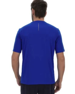 LOTTO - T SHIRT SPORTIVA MEZZA MANICA IN TESSUTO TRASPIRANTE  BLU ROYAL  DA UOMO, 218935/8CM