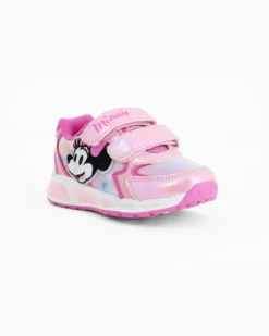 MINNIE  - Sneakers rosa da bambina con luci e strappi
