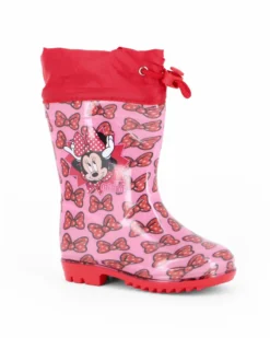 MINNIE - Stivaletto da pioggia rosa da bimba con coulisse