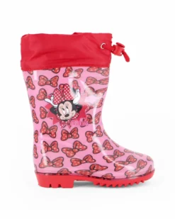 MINNIE - Stivaletto da pioggia rosa da bimba con coulisse