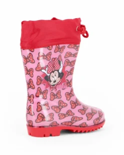 MINNIE - Stivaletto da pioggia rosa da bimba con coulisse