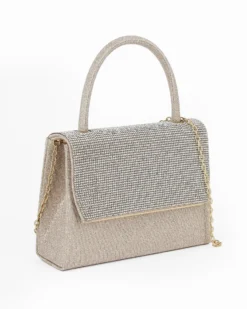 MISS GLOBO - BUSTINA IN LUREX PLATINO CON STRASS SULLA PATTA E MANICHETTO