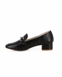 MISS GLOBO - Mocassino nero con tacco 4cm