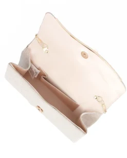 MISS GLOBO - Pochette oro in lurex con patta effetto onde
