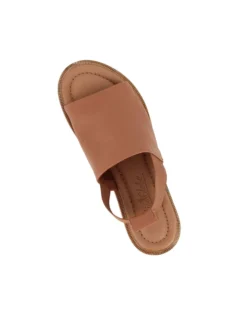 MISS GLOBO - Sandalo camel in VERA PELLE