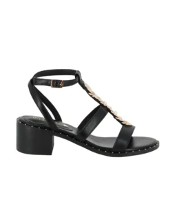 MISS GLOBO - Sandalo nero, tacco 5CM