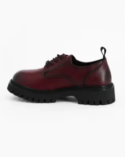 MISS GLOBO - Scarpa bordeaux con lacci e suola track