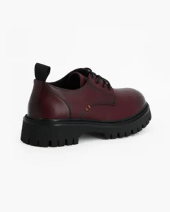MISS GLOBO - Scarpa bordeaux con lacci e suola track