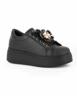 MISS GLOBO - Scarpa nera con fiore