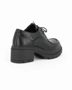 MISS GLOBO - Scarpa nera con lacci e suola track, tacco 6CM