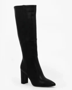 MISS GLOBO - Stivale nero con zip laterale, tacco 8CM