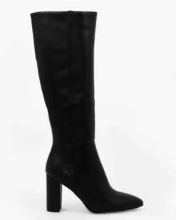 MISS GLOBO - Stivale nero con zip laterale, tacco 8CM