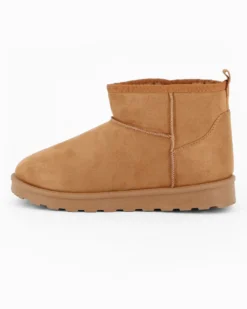 MISS GLOBO - Stivaletto camel scamosciato con pelliccia interna