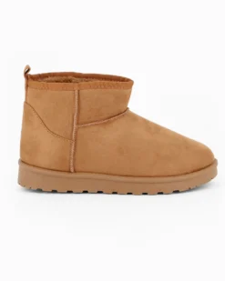 MISS GLOBO - Stivaletto camel scamosciato con pelliccia interna