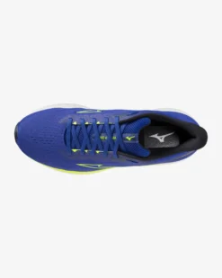 MIZUNO - SCARPA DA RUNNING WAVE ULTIMA 17 BLU CON DETTAGLI VERDI E GIALLO FLUO DA UOMO, J1GC2618_01