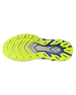 MIZUNO - SCARPA DA RUNNING WAVE SYRISE 7 GRIGIA  CON DETTAGLI BLU E GIALLO FLUO DA UOMO, J1GC2609_02