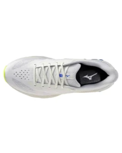MIZUNO - SCARPA DA RUNNING WAVE SYRISE 7 GRIGIA  CON DETTAGLI BLU E GIALLO FLUO DA UOMO, J1GC2609_02