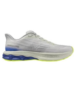 MIZUNO - SCARPA DA RUNNING WAVE SYRISE 7 GRIGIA  CON DETTAGLI BLU E GIALLO FLUO DA UOMO, J1GC2609_02