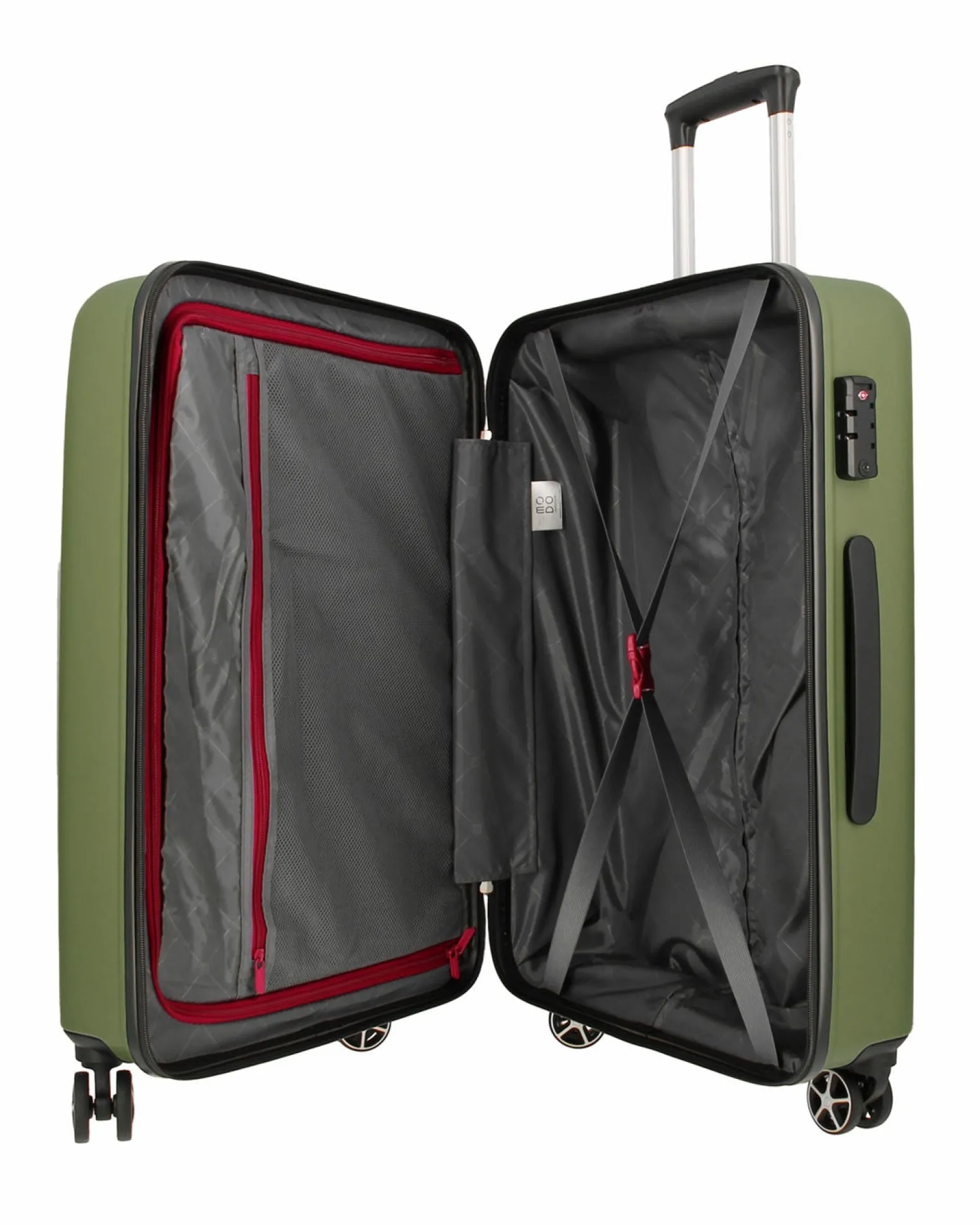 MODO BY RONCATO - TROLLEY ABS VERDE MILITARE 4 RUOTE CON COMBINAZIONE TSA