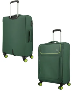 MODO BY RONCATO - TROLLEY VERDE IN TESSUTO CON LUCCHETTO TSA