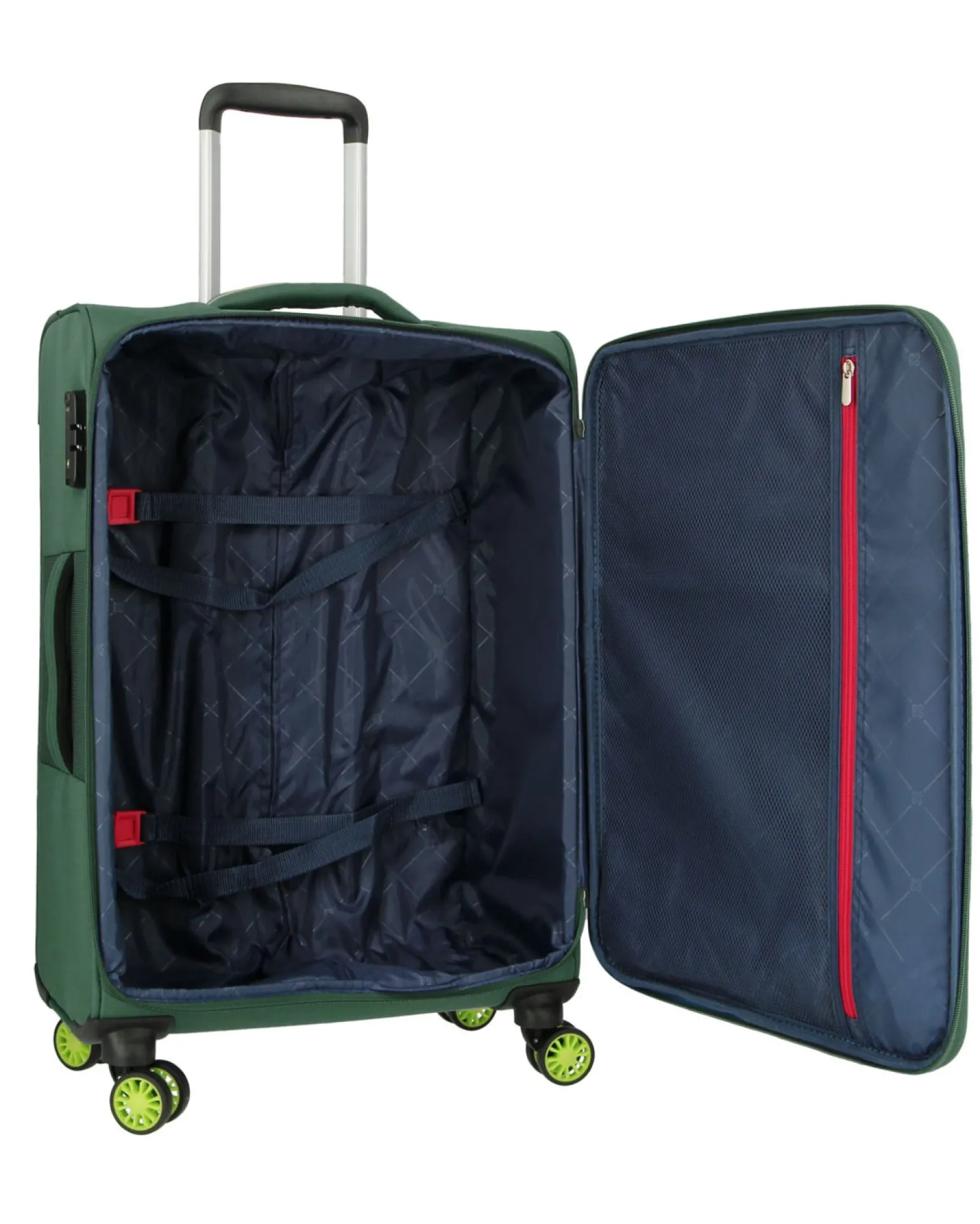 MODO BY RONCATO - TROLLEY VERDE IN TESSUTO CON LUCCHETTO TSA