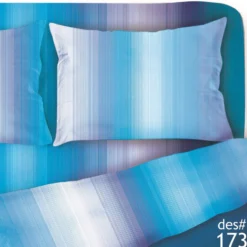 MORFEO - LENZUOLA COPPIA MORFEO M/RIGHE CELESTE 2 PIAZZE