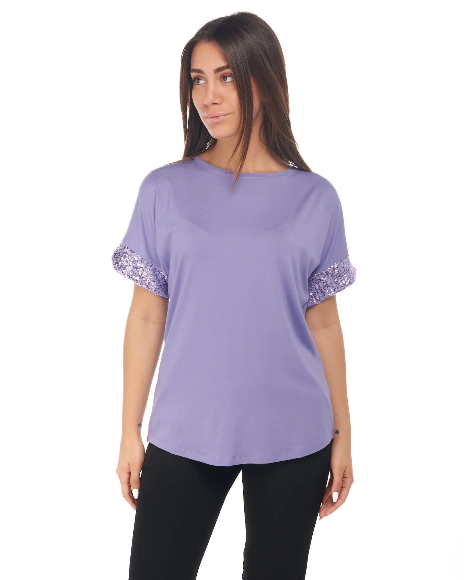 MY JEWELS - DONNA TSHIRT MANICA CORTA PAILLETTES