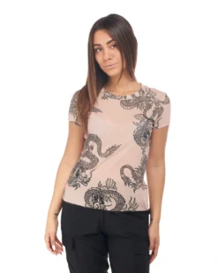 MY JEWELS - DONNA TSHIRT MANICA CORTA RETE STAMPA