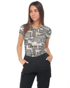 MY JEWELS - DONNA TSHIRT MANICA CORTA RETE STAMPA