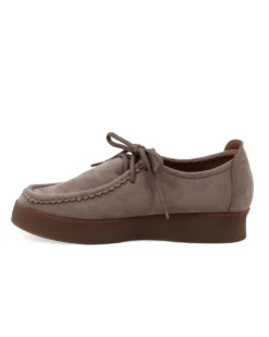 MY JEWELS - Mocassino beige scamosciato con lacci