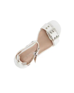 MY JEWELS - Sandalo bianco con doppia fibbia, tacco 6CM