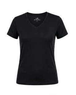 MY JEWELS - Tshirt mezza manica con scollo a V BAMBOO nera