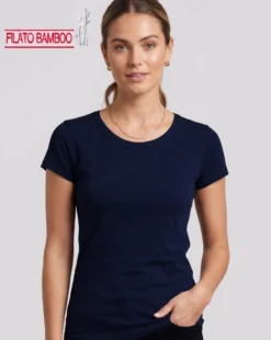 MY JEWELS - Tshirt mezza manica con scollo a girocollo BAMBOO blu