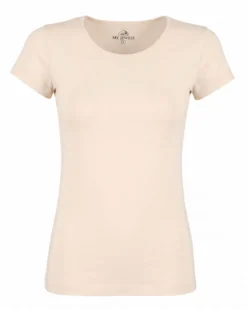 MY JEWELS - Tshirt mezza manica con scollo a girocollo BAMBOO beige
