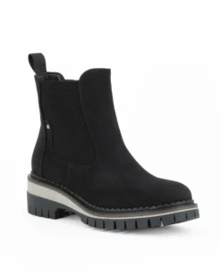 NARDINI - Beatles nero scamosciato con zip laterale, tacco 4,5CM
