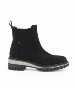 NARDINI - Beatles nero scamosciato con zip laterale, tacco 4,5CM
