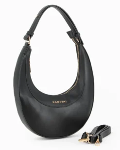 NARDINI - Borsa a spalla nera, tracolla removibile